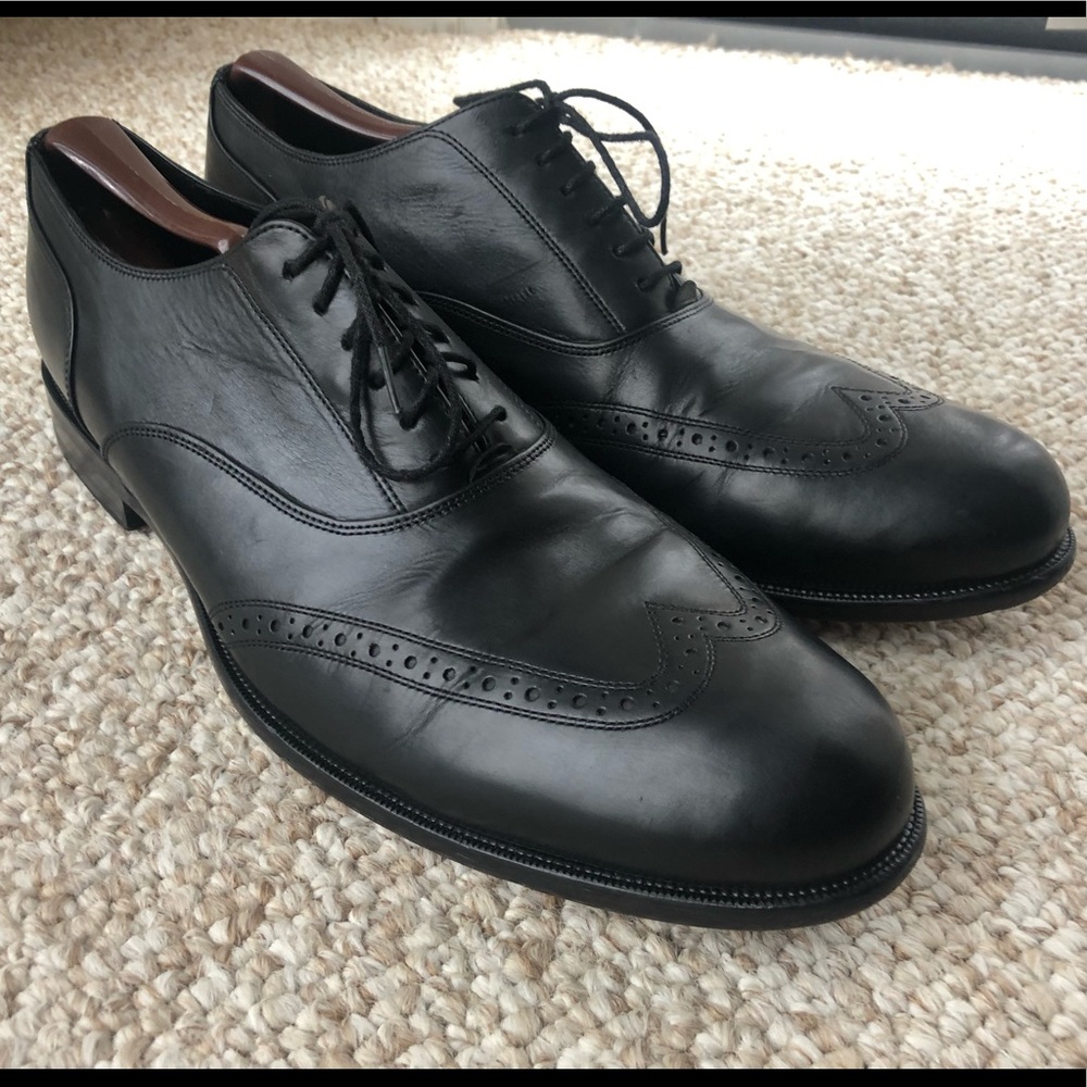 Cole Haan Air Pitney Wingtip Leather Oxfords Black Men’s Size 11M #C09149